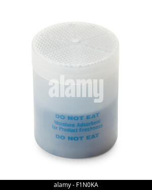 Plastic Adsorbent Container Isolated on White Background. Stock Photo