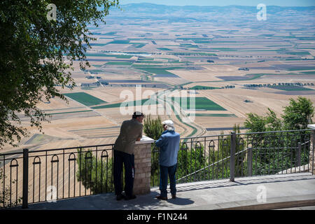 The Belvedere at Rignano Garganico overlooking the Tavoliere area of Foggia province,  Gargano Peninsula, Puglia, Southern Italy Stock Photo