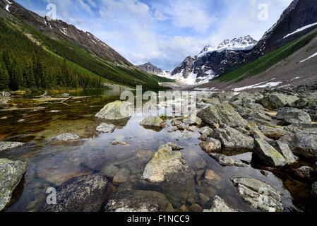 Morning Consolation Lakes (Banff National Park, Alberta, Canada Stock Photo
