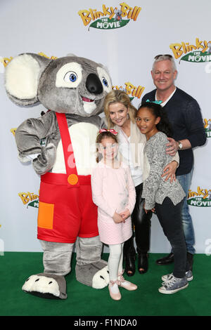 Sydney, Australia. 5 September 2015. Pictured: Sandra Sully and Simon Brewis-Weston. Celebrities arrived on the green carpet at Hoyts Entertainment Quarter, Moore Park for the Sydney Premiere of Blinky Bill. Credit: Richard Milnes/Alamy Live News Stock Photo