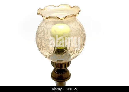 Antique table lamp isolated on white Stock Photo