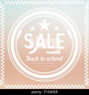 Back to School Label. Sale Design. Vector Illustration. Stock Vector