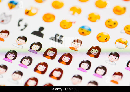 Screen displaying a range of people emojis Stock Photo
