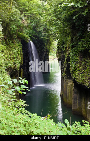 Waterfall in a gorge Stock Photo