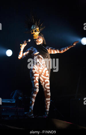 Ireland. 4th September, 2015. Former bond villain and model turned musician Grace Jones performing on stage at Ireland's biggest music festival Electric Picnic 2015. Credit:  Darren McLoughlin/Alamy Live News Stock Photo