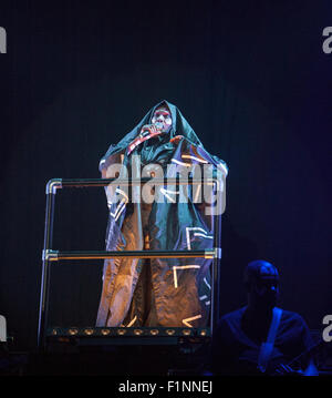 Ireland. 4th September, 2015. Former bond villain and model turned musician Grace Jones performing on stage at Ireland's biggest music festival Electric Picnic 2015. Credit:  Darren McLoughlin/Alamy Live News Stock Photo