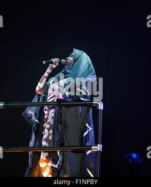 Ireland. 4th September, 2015. Former bond villain and model turned musician Grace Jones performing on stage at Ireland's biggest music festival Electric Picnic 2015. Credit:  Darren McLoughlin/Alamy Live News Stock Photo