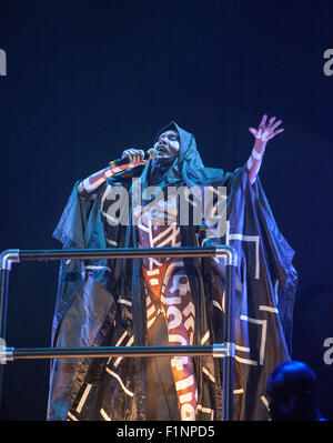 Ireland. 4th September, 2015. Former bond villain and model turned musician Grace Jones performing on stage at Ireland's biggest music festival Electric Picnic 2015. Credit:  Darren McLoughlin/Alamy Live News Stock Photo