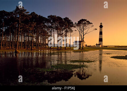 Bodie Island Lighthouse, Cape Hatteras National Seashore, North Carolina, USA Stock Photo