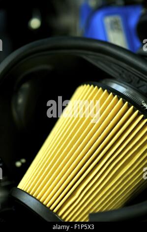 Sport Car Air Filter - Performance Vehicle Air Filter. Stock Photo