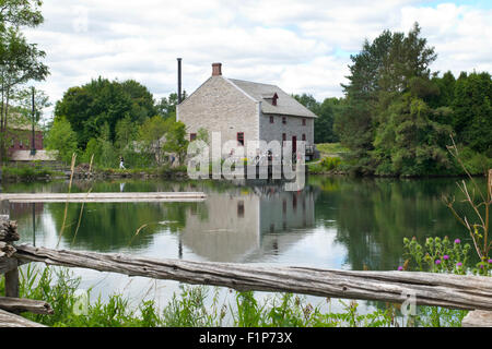 A view of the flour mill at Upper Canada Village. Stock Photo