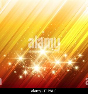 Bright background with stars and lights. Colorful illustration. Stock Vector