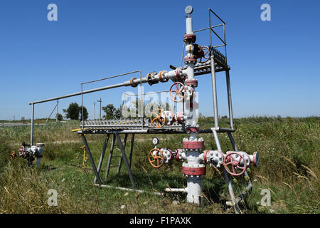 Oil well. The equipment and technologies on oil fields. Stock Photo