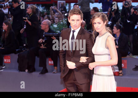 Venice, Italy. 5th September, 2015. Eddie Redmayne with Hannah Bagshawe attends The Danish Girl Premiere during the 72nd Venice Film Festival on 5 September, 2015 in Venice Credit:  Andrea Spinelli/Alamy Live News Stock Photo