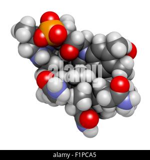 Hydroxocobalamin vitamin B12 molecule Often given therapeutically in case of B12 deficiency but also to treat cyanide poisoning Stock Photo