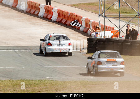 Brisbane, Australia. 5th September, 2015. Day 2 of the inaugural round of the new Sidchrome Extreme Rallycross Championship Series being held at Lakeside Park, Brisbane, the capital city of Queensland, Australia, on 4th and 5th September 2015 Credit:  John Quixley/Alamy Live News Stock Photo