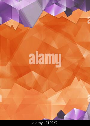 Abstract Geometric Orange and Purple Background. Vertical Design. Stock Photo