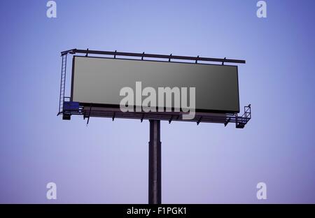 Grand Format Billboard Sign. Blank Large Billboard - Late Afternoon Shot. Stock Photo