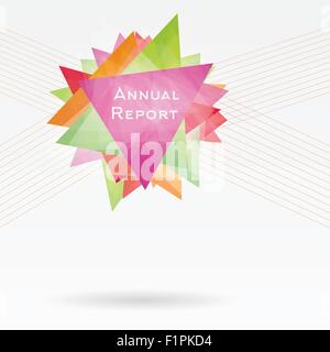 Abstract Background with Triangles and Lines. Annual Report Concept. Vector Illustration Stock Vector