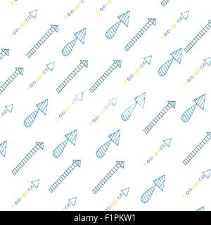 Hand-drawn various arrows on white background. Vector illustration Stock Vector