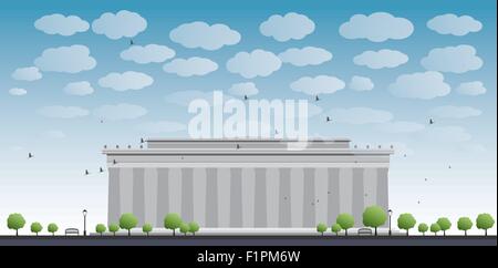 Abraham Lincoln Memorial in Washington DC USA Vector illustration Stock Vector