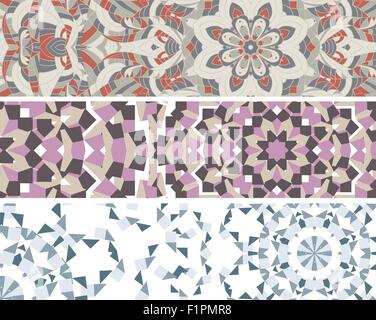 Banners with colorful pattern Vector illustration Stock Vector