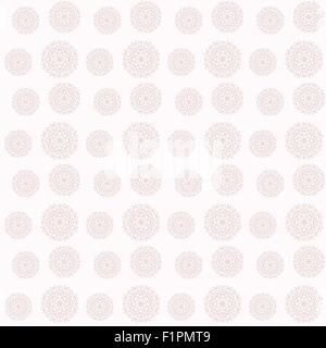 Floral round Pattern with small leaves Vector Illustration Stock Vector