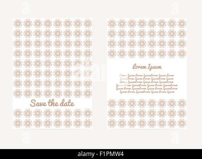 Save The Date Wedding Invitation Card Vector illustration Stock Vector