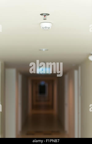 fire sprinkler in hallway apartment Stock Photo