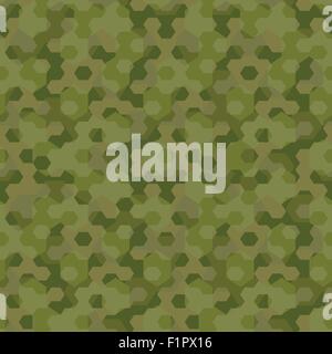 Camouflage geometric hexagon background seamless pattern . Stock Vector