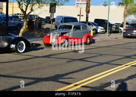 An American classic car parked by the roadside at Lake Havasu in Arizona Stock Photo