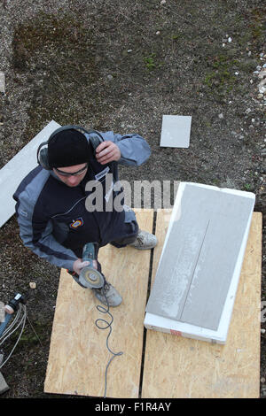 Handwerker, Badsanierung, Stock Photo