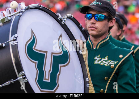 Tampa, Florida, USA. 5th September, 2015. USF band member before the game between USF & Florida A&M at Raymond James Stadium in Tampa, FL Credit Image: Del Mecum Credit:  Cal Sport Media/Alamy Live News Stock Photo