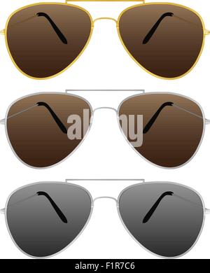 Modern sunglasses on a white background. Vector illustration. Stock Vector