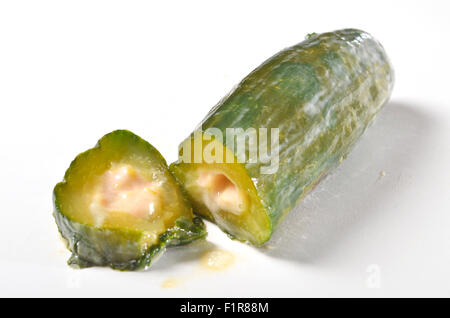 decomposing, rotten cucumber Stock Photo