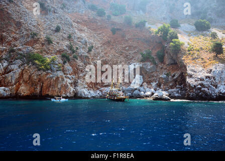 Beach and mountains near Alanya, Turkey Stock Photo