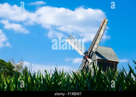 Post mill Beelitz, Brandenburg, Germany Stock Photo