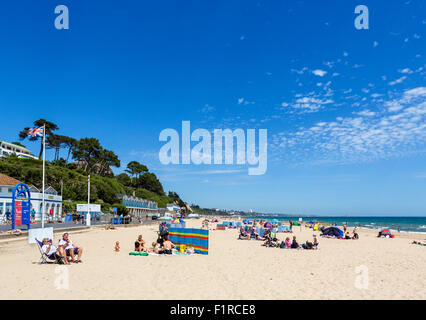 Branksome beach between Poole and Bournemouth, Dorset, England, UK Stock Photo