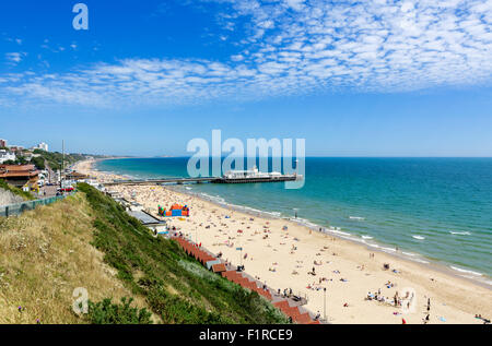 The beach and pier in Bournemouth, Dorset, England, UK Stock Photo