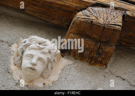 Detail of an old building in Provins, France Stock Photo