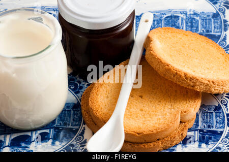 rusks for breakfast Stock Photo