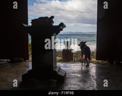 Thai church of Karon Temple at Phuket Province in Thailand Stock Photo