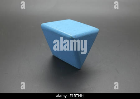 Toy wooden blue triangle blocks Stock Photo