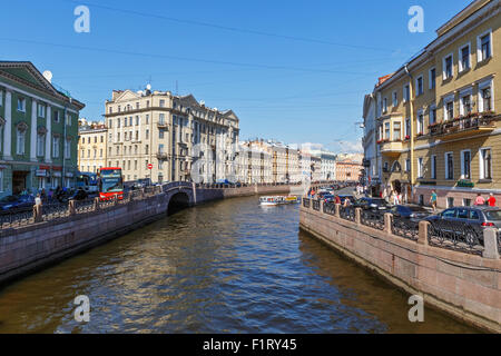 Walking along the rivers and channels, St.Petersburg, August 2015 Stock Photo