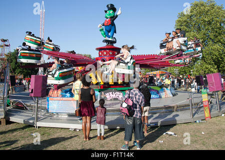 Fun Fair ride at Lambeth Country Fair in Brockwell Park Brixton South ...