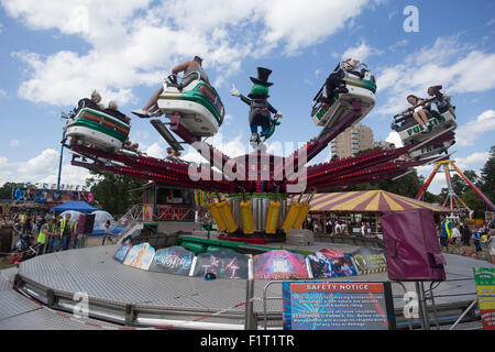 Fun Fair ride at Lambeth Country Fair in Brockwell Park Brixton South ...