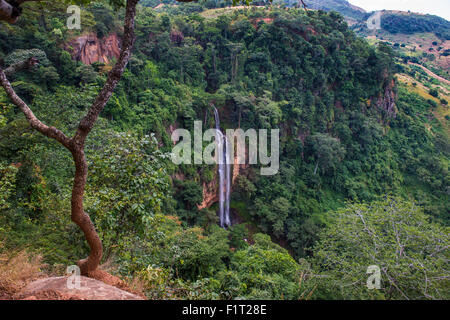 Manchewe Falls near Livingstonia, Malawi, Africa Stock Photo