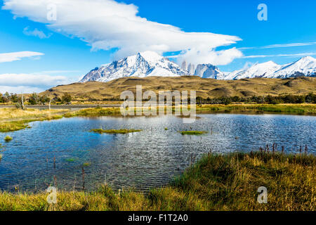 Cuernos del Paine, Torres del Paine National Park, Chilean Patagonia, Chile, South America Stock Photo