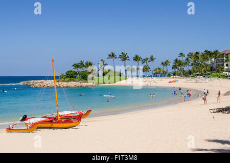 Ko Olina Beach, west coast, Oahu, Hawaii, United States of America, Pacific Stock Photo