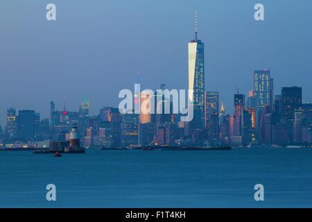 Manhattan from Staten Island, New York, United States of America, North America Stock Photo